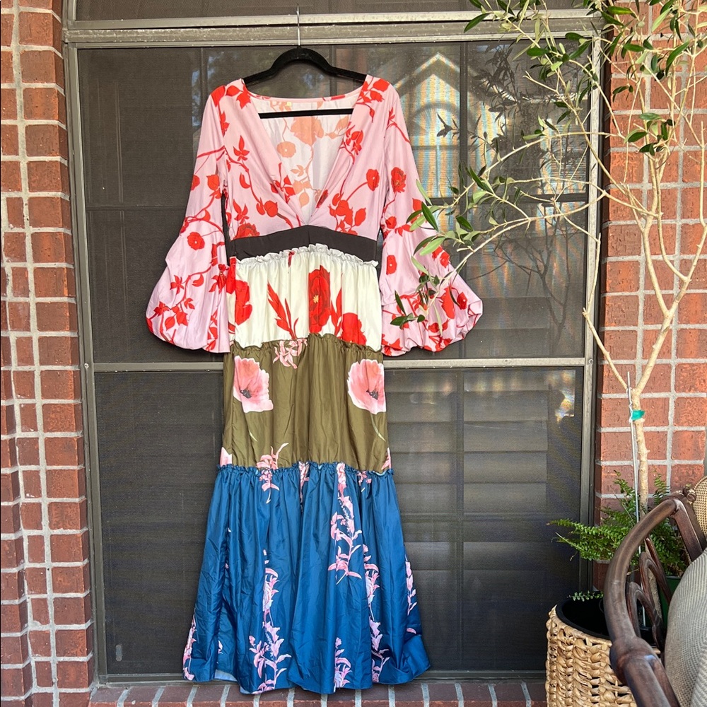 Floral Patchwork Maxi Dress